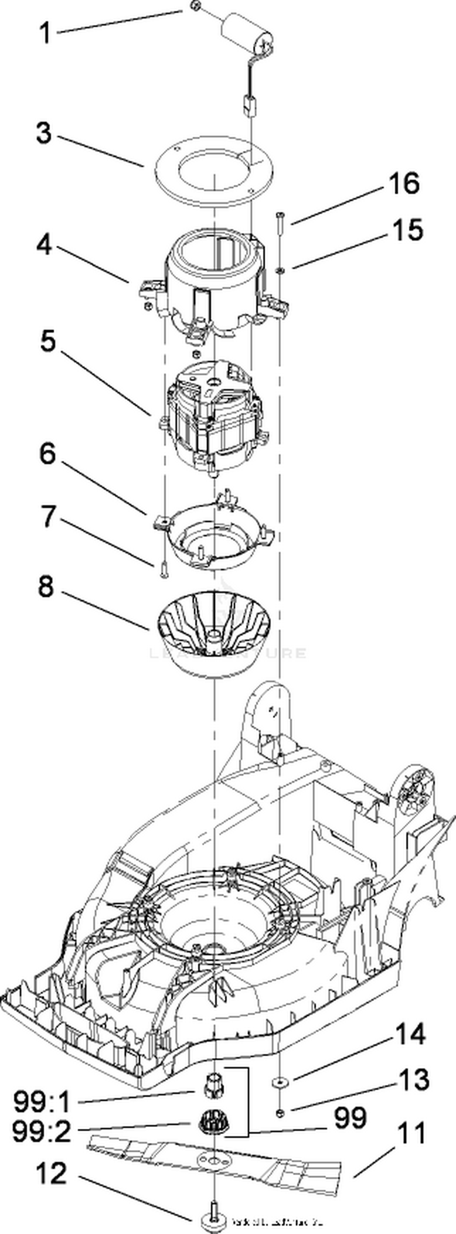 Motor and Blade Assembly