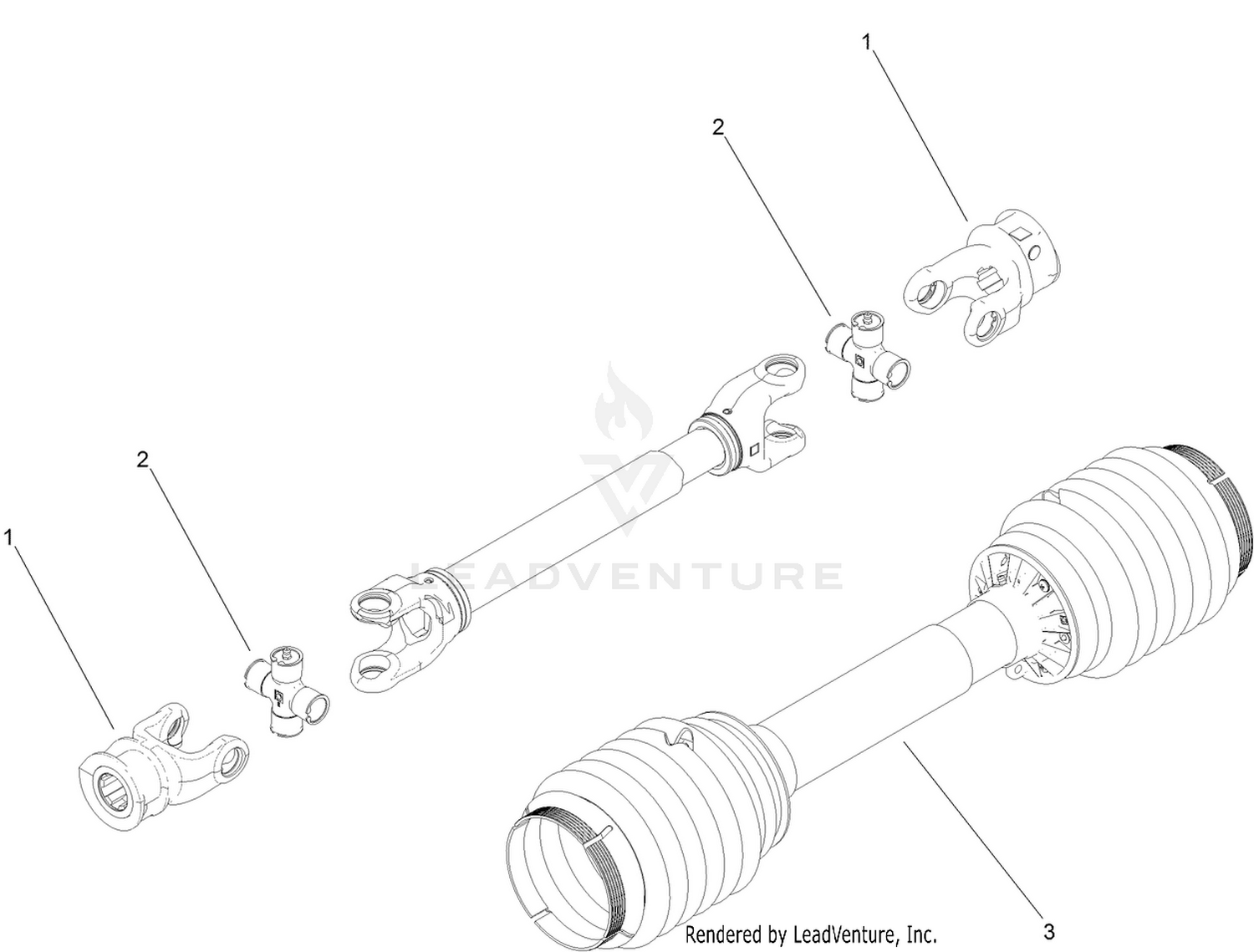Side Driveshaft Assembly No. 138-9041