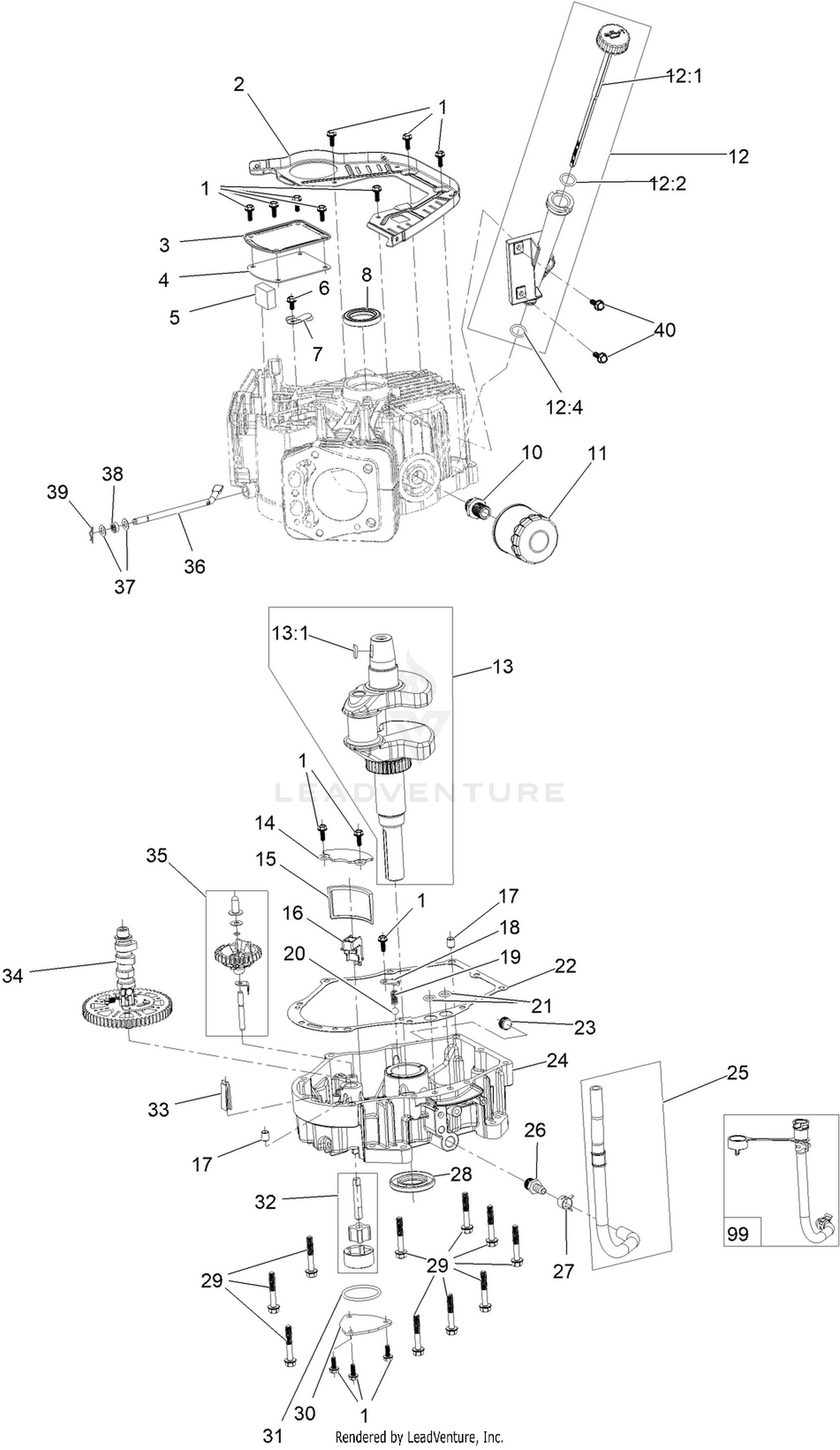 Crankcase and Crankshaft Assembly