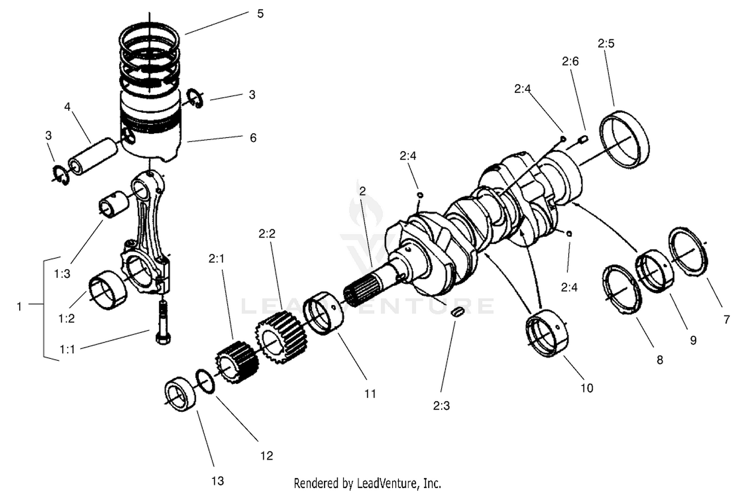 Piston and Crankshaft Assembly