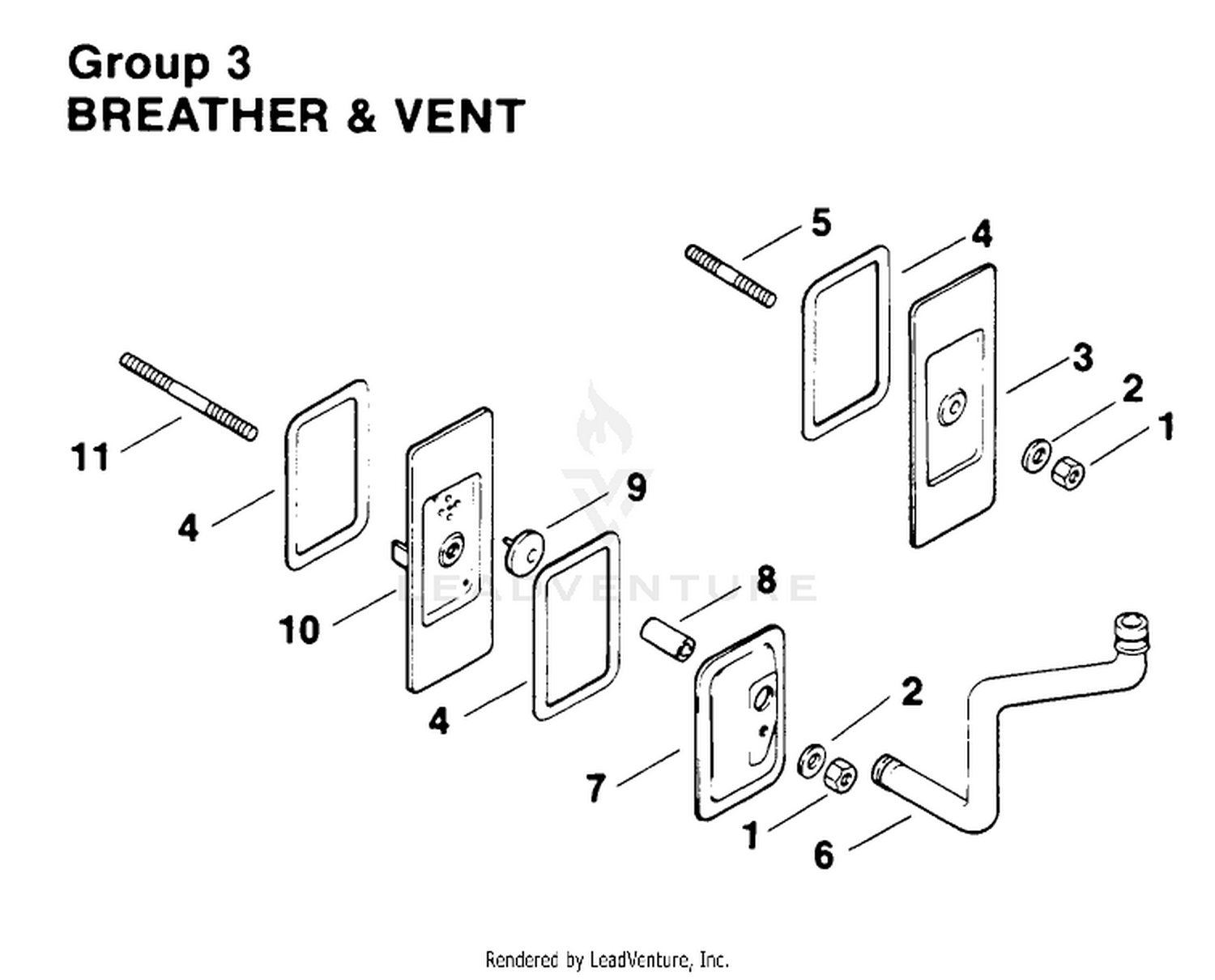 Breather  Vent-Engine Kohler Model No. Mv16s-Type Ps56519