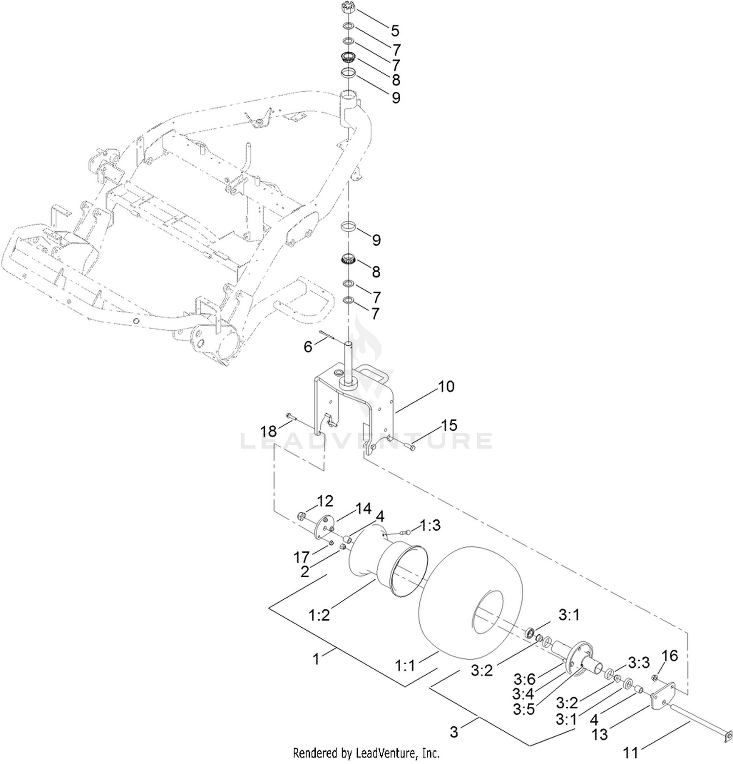 Rear Wheel and Brake Assembly