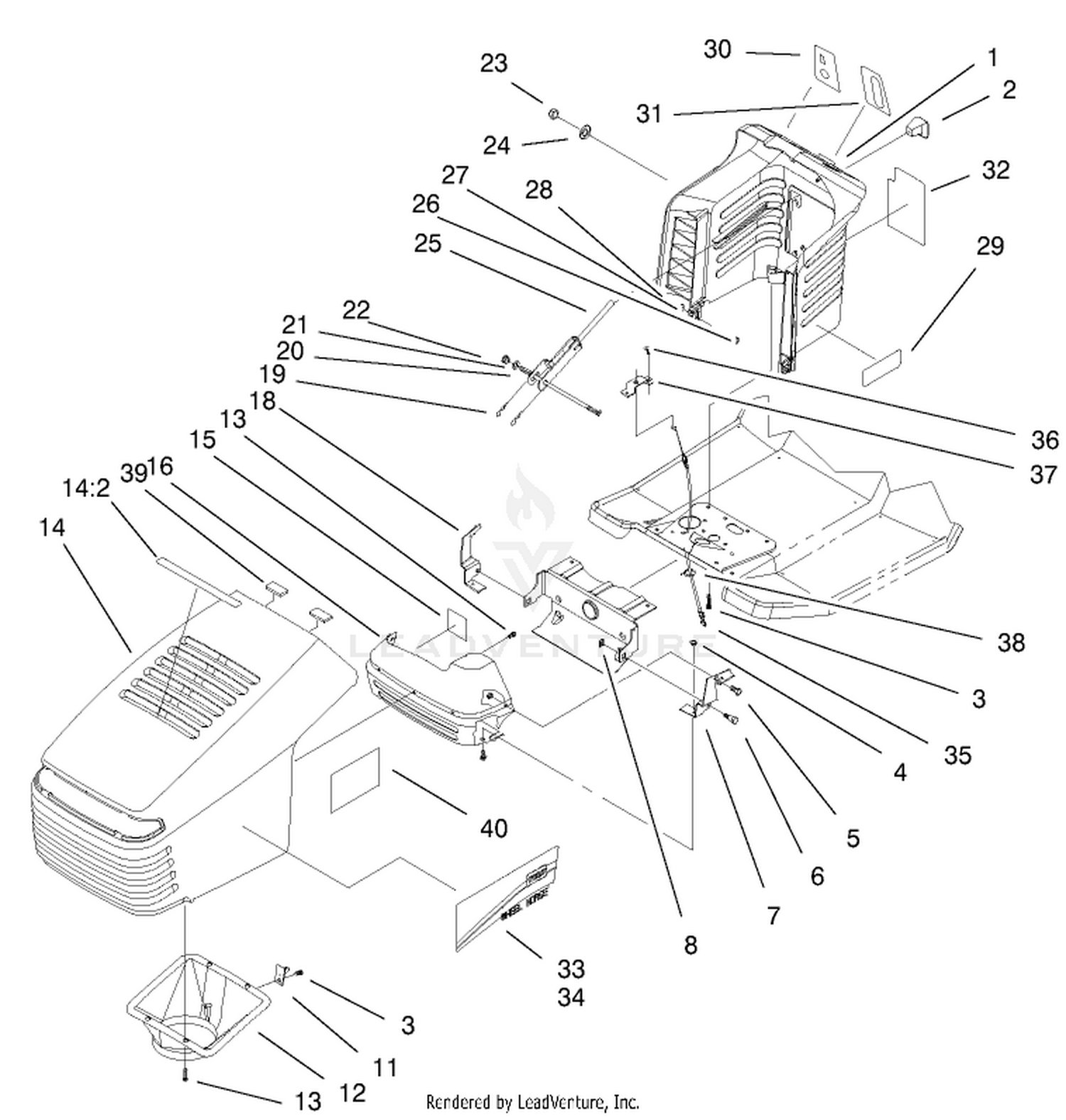 Hood  Tower Assembly