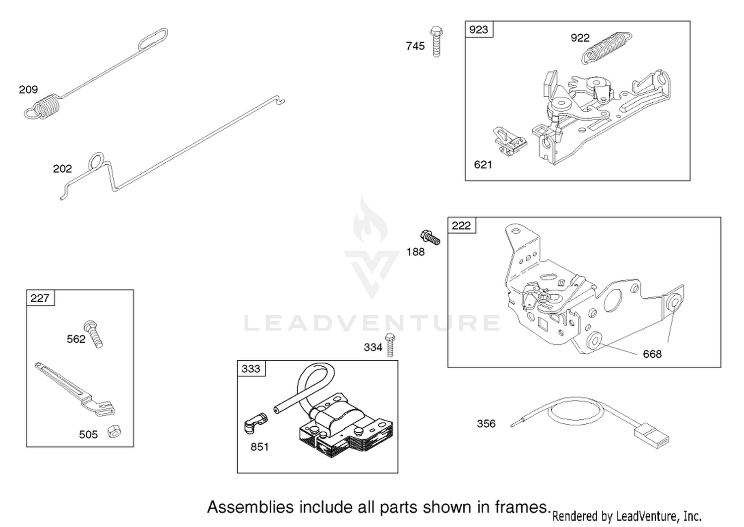 Governor Assembly Engine Briggs and Stratton Model 123K02-0114-E1