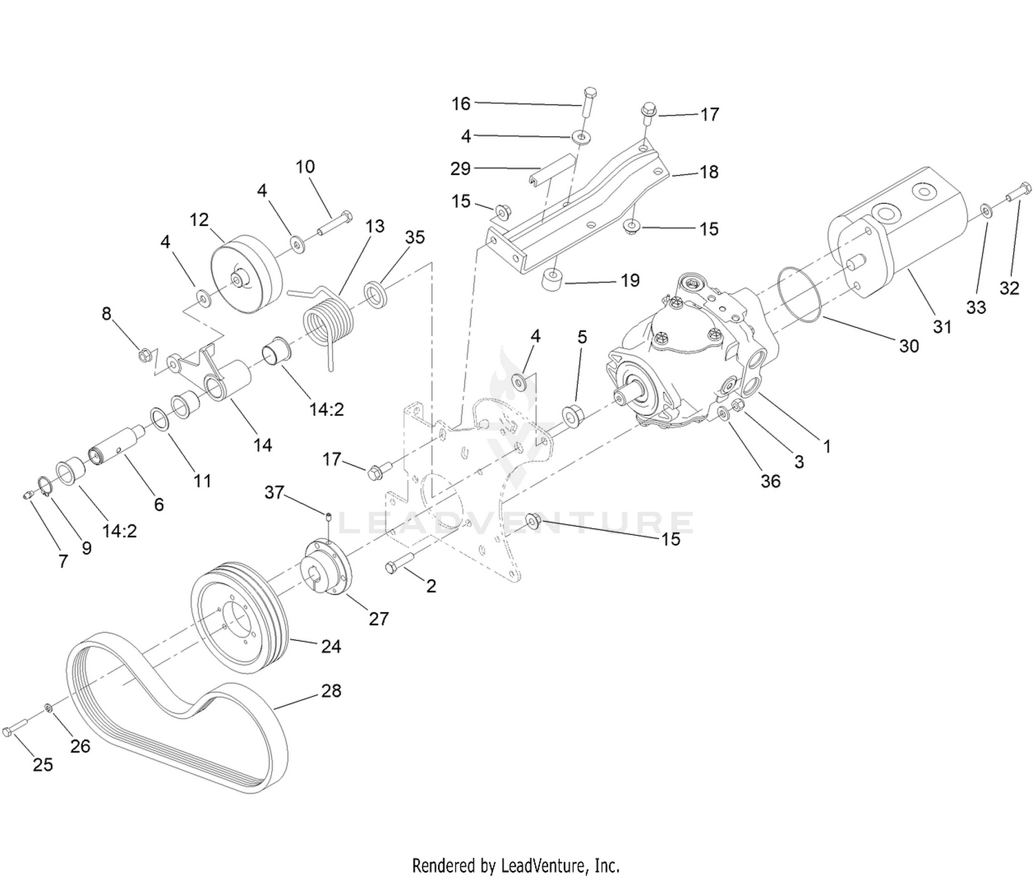 Gear Pump and Piston Pump Assembly