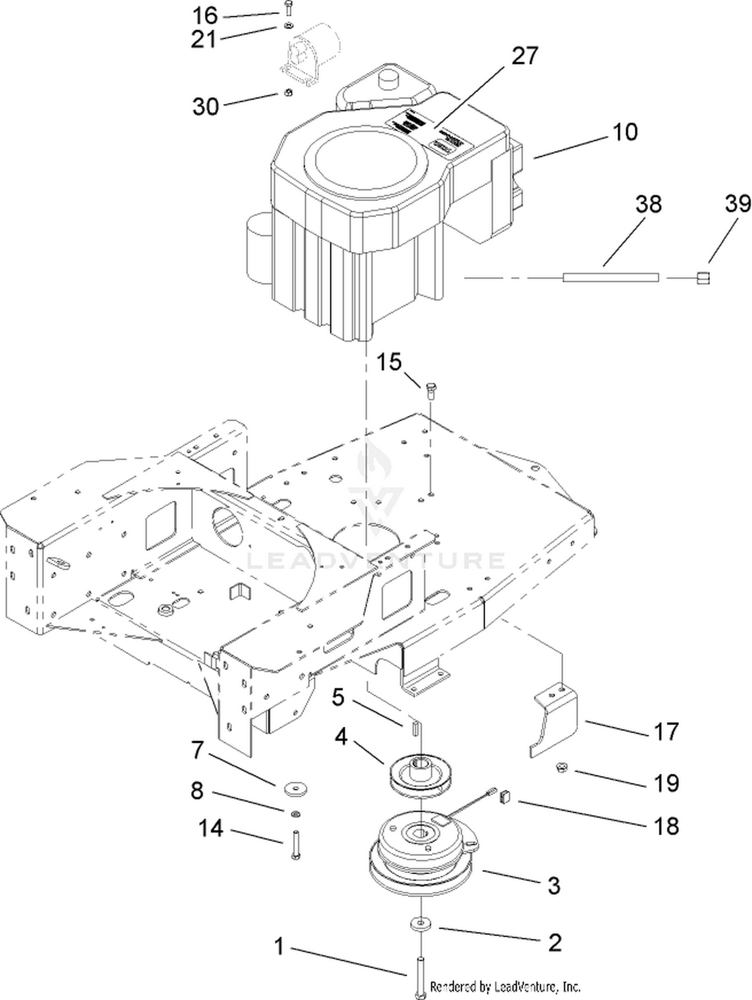 Engine and Clutch Assembly