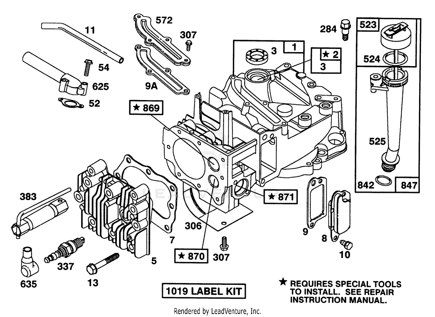 Engine Briggs  Stratton Model 124702-0189-01