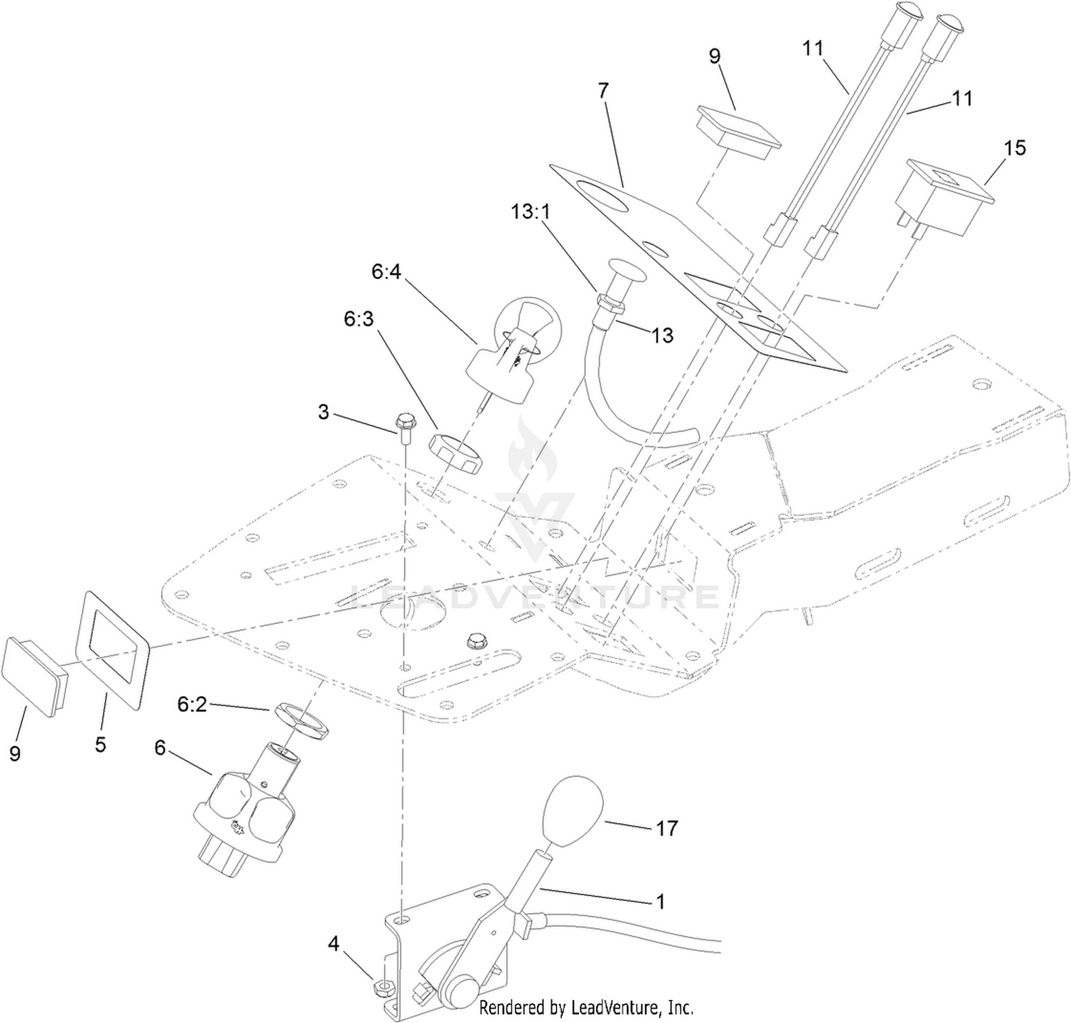 Ignition, Throttle and Choke Control Assembly
