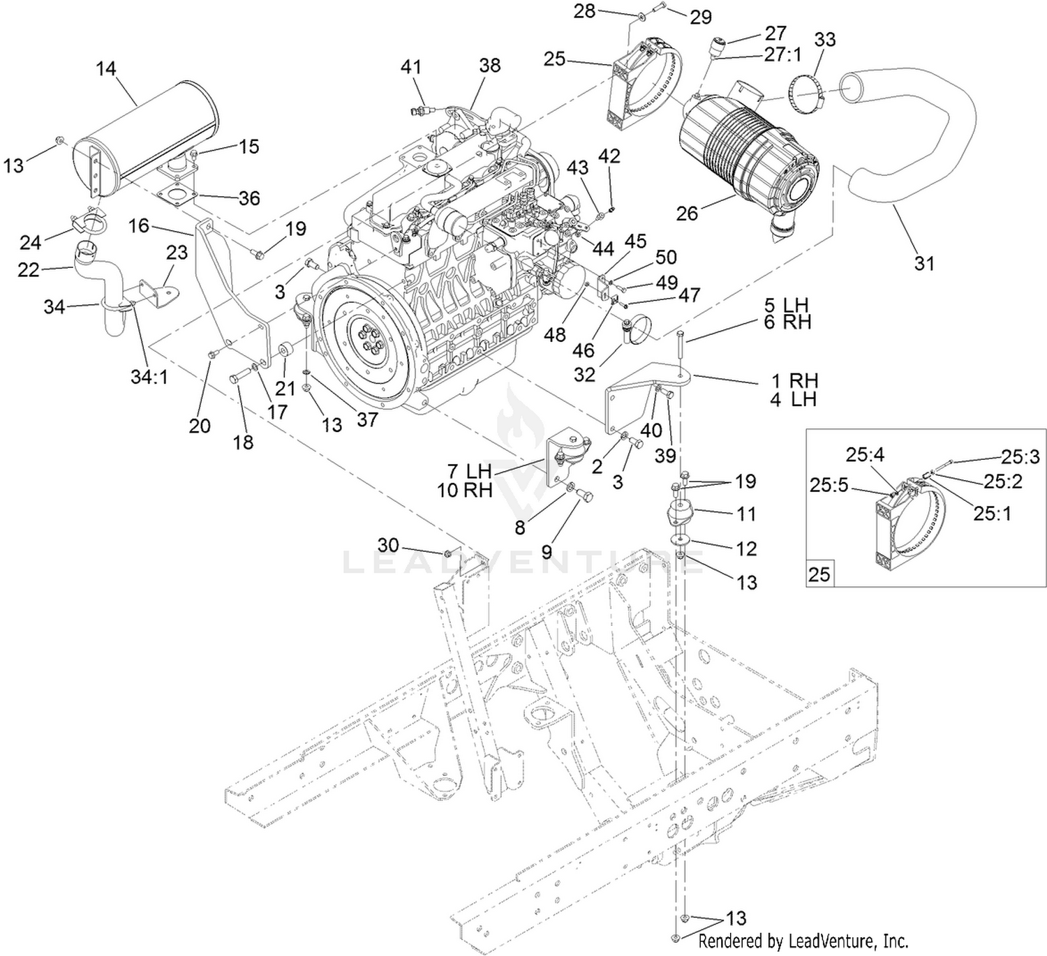 Engine and Air Cleaner Assembly