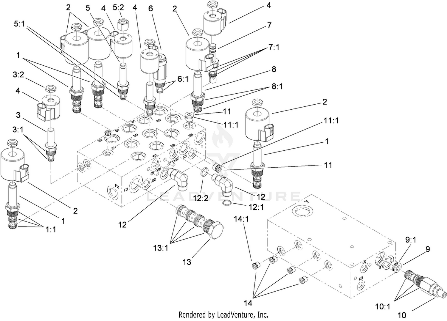 Hydraulic Lift Manifold Assembly No. 110-6064