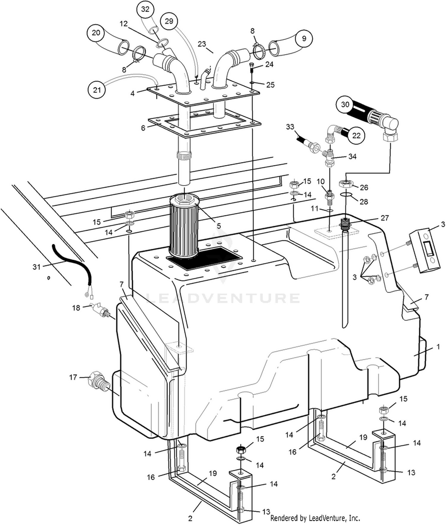 Hydraulic Oil Tank Assembly