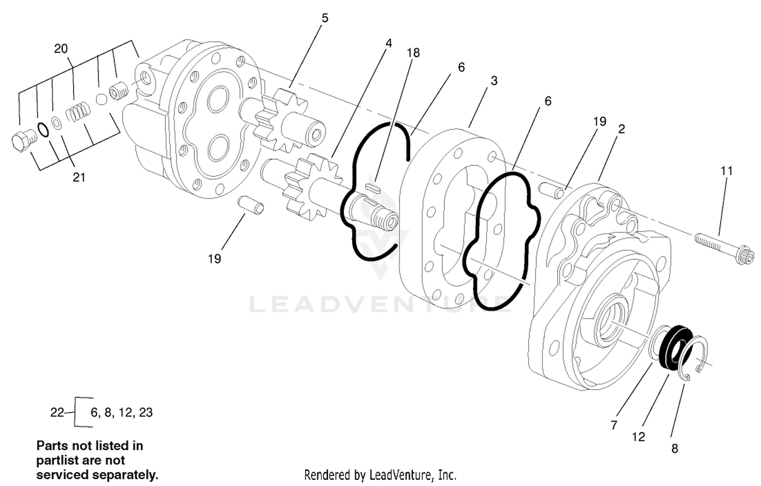 Motor Gear Assembly No. 93-6975