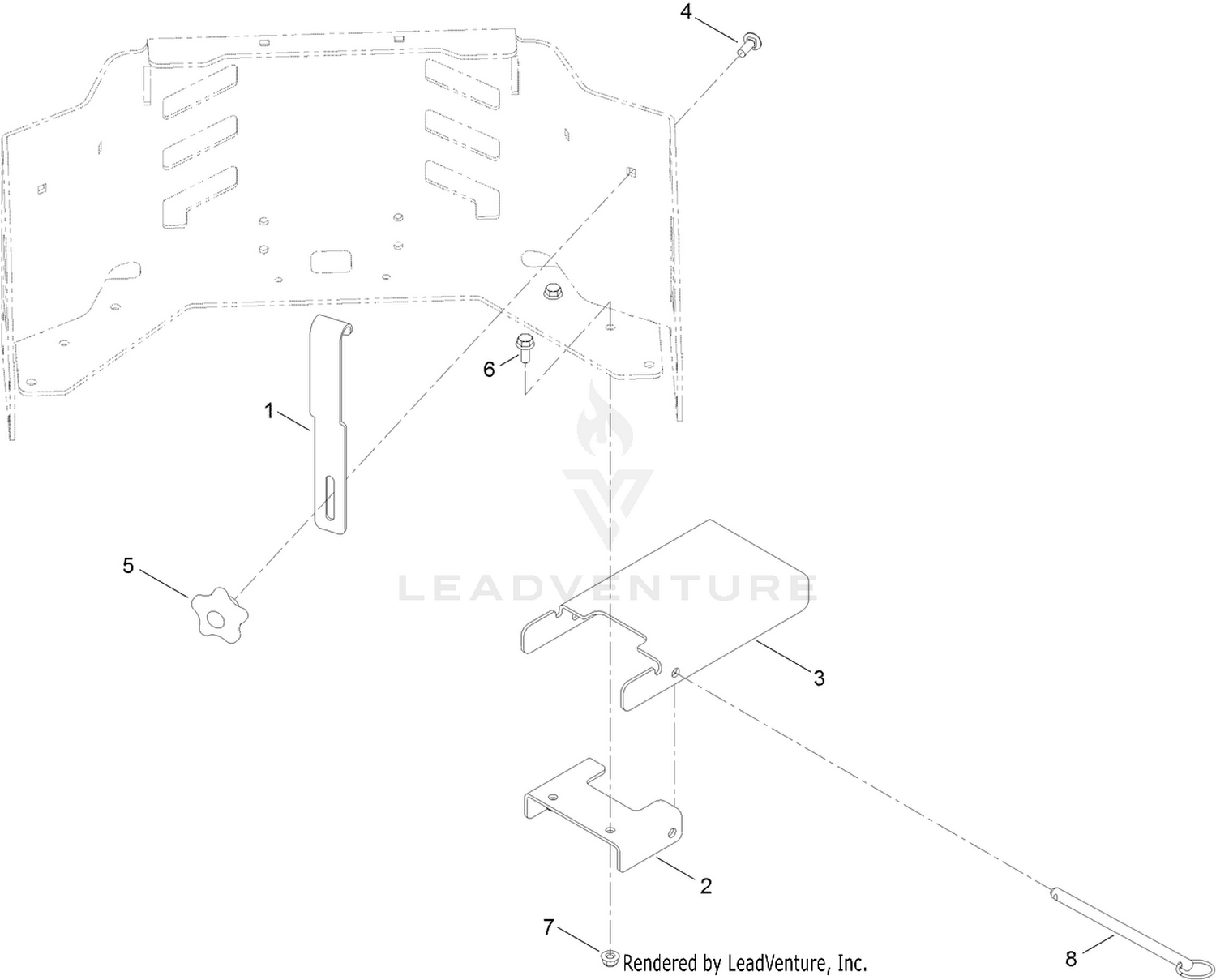 Bucket Mount Kit Assembly No. 136-7494