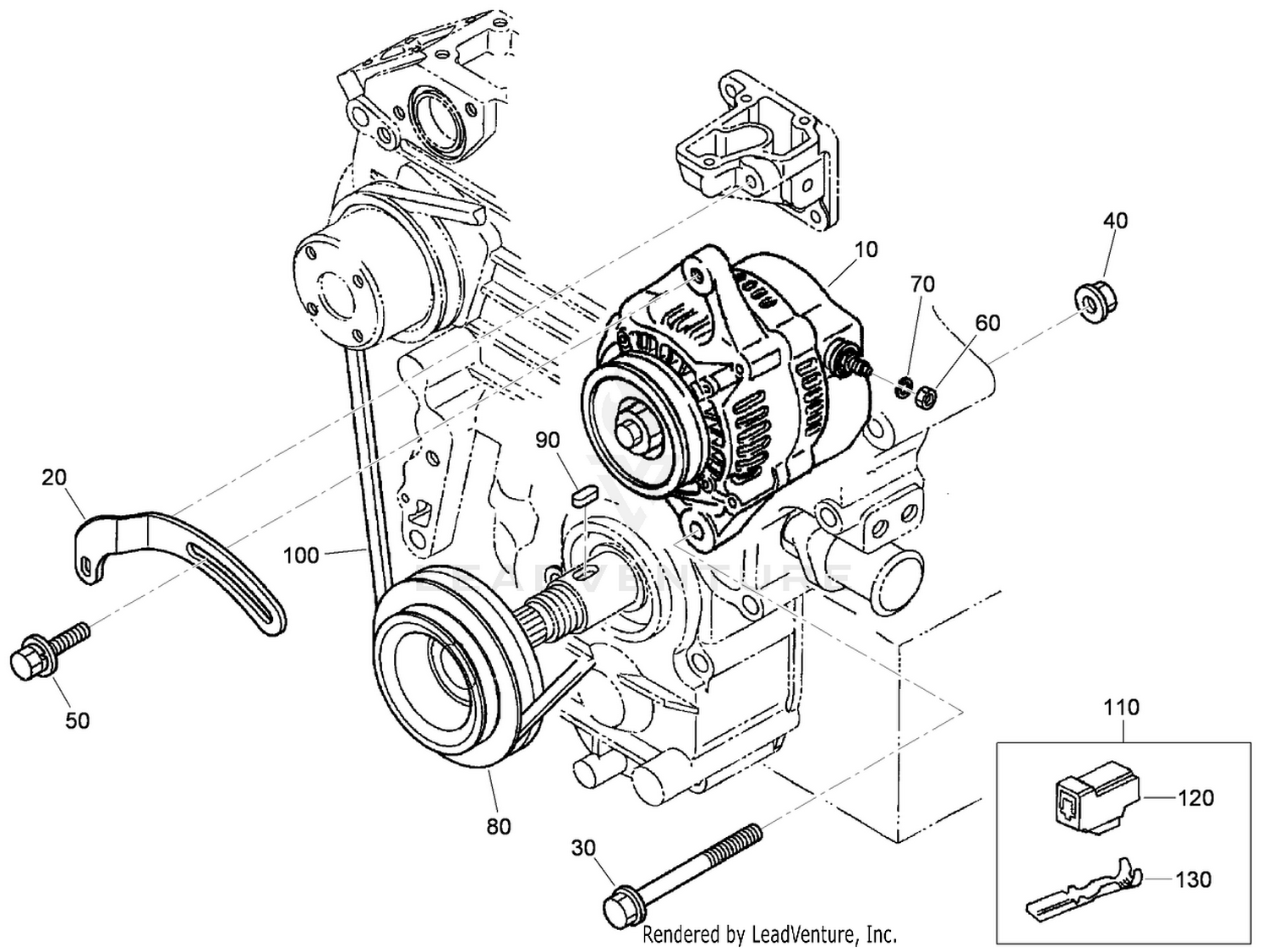 Alternator and Pulley Assembly
