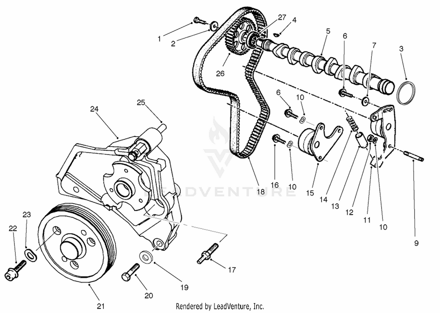 Camshaft And Fan Support Assembly
