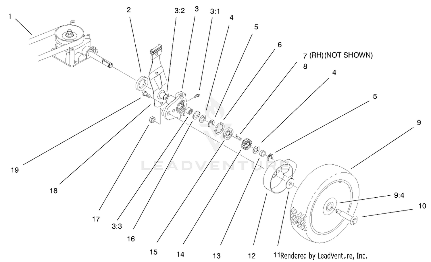 Gear Case  Wheel Assembly