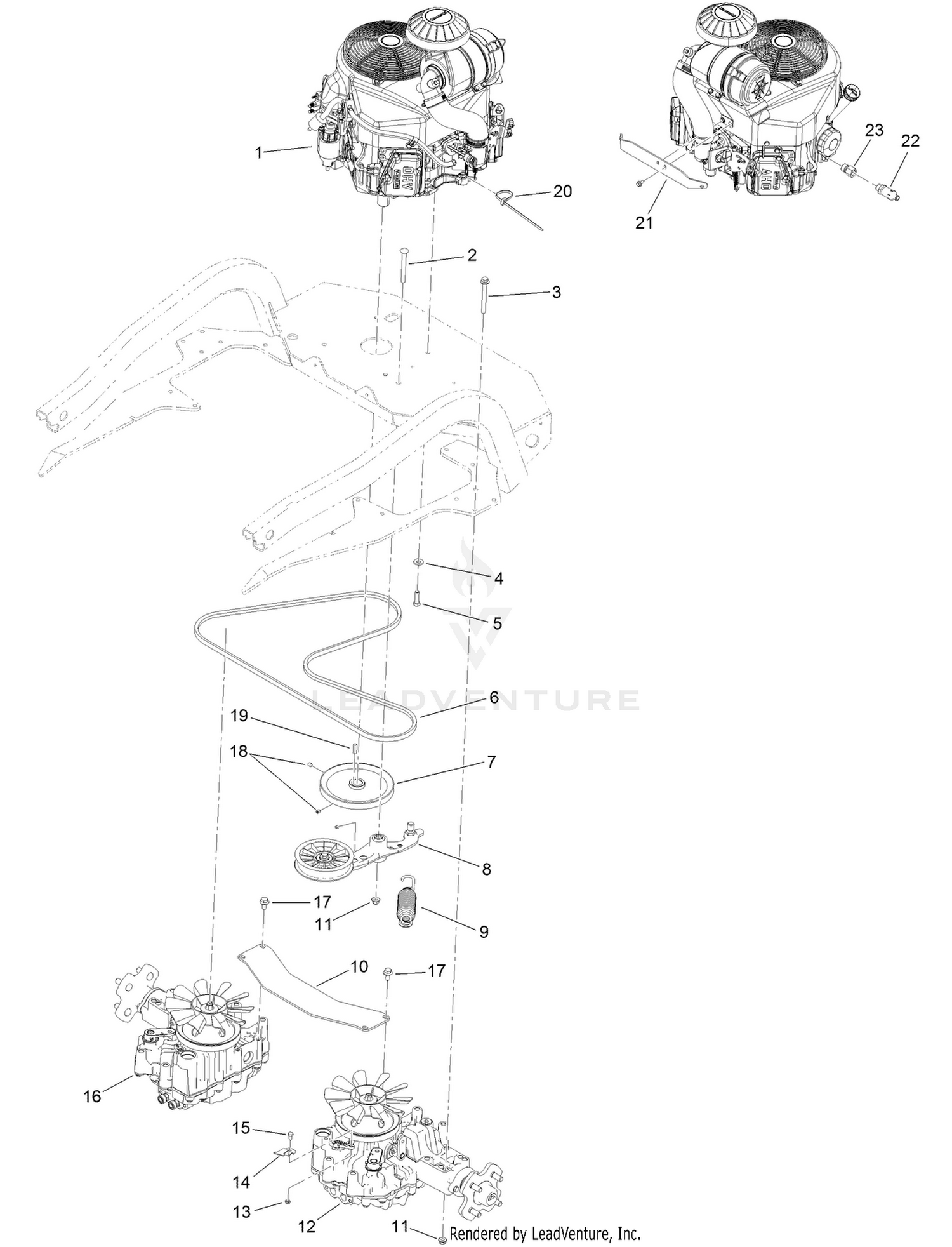 Engine and Transmission Assembly