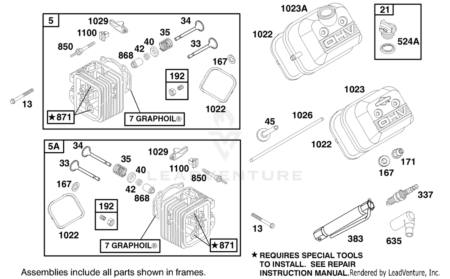 Engine Briggs  Stratton Model 303447-1282-E1 3