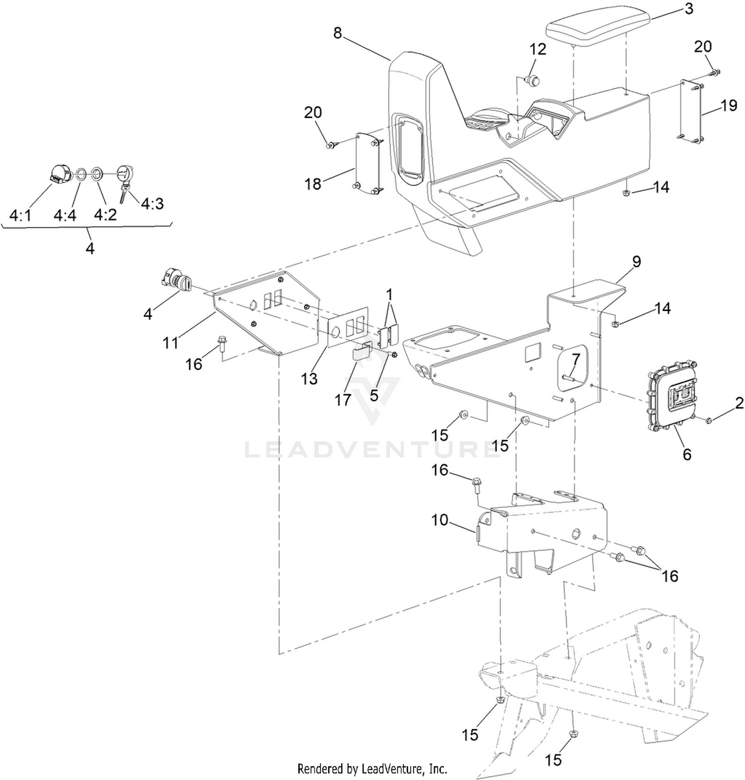 Control Console Mount Assembly