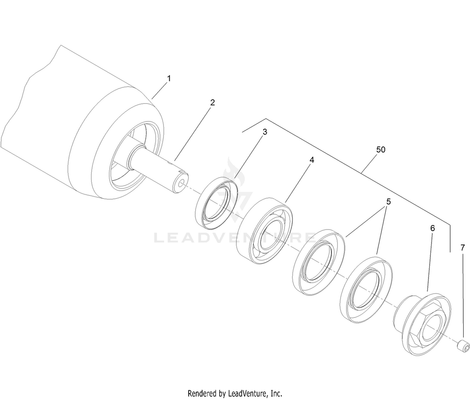 Rear Roller Assembly No. 137-6141