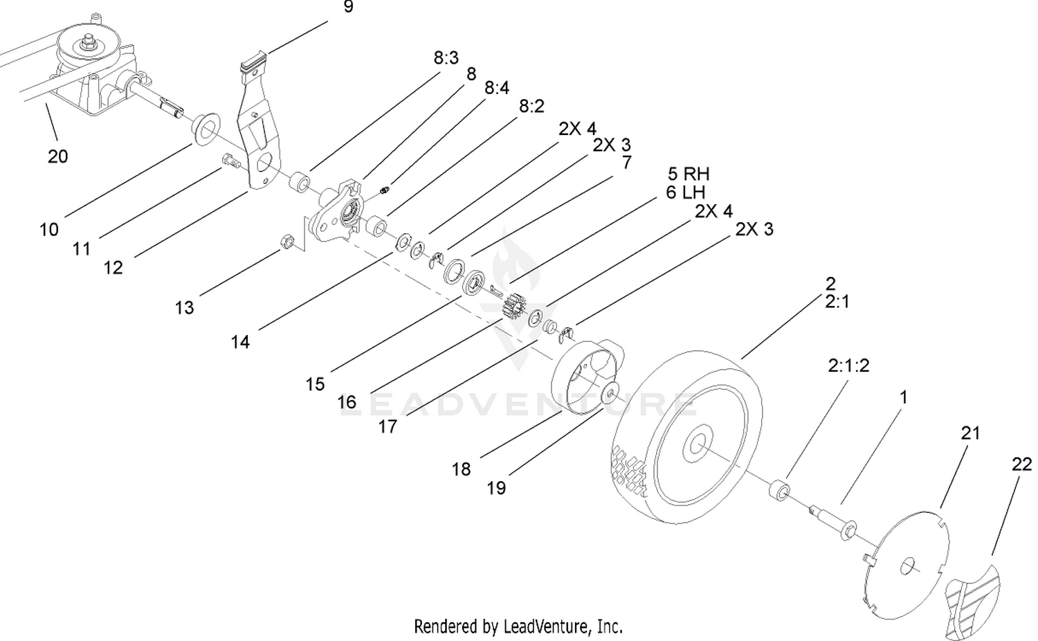 Gearcase and Wheel Assembly