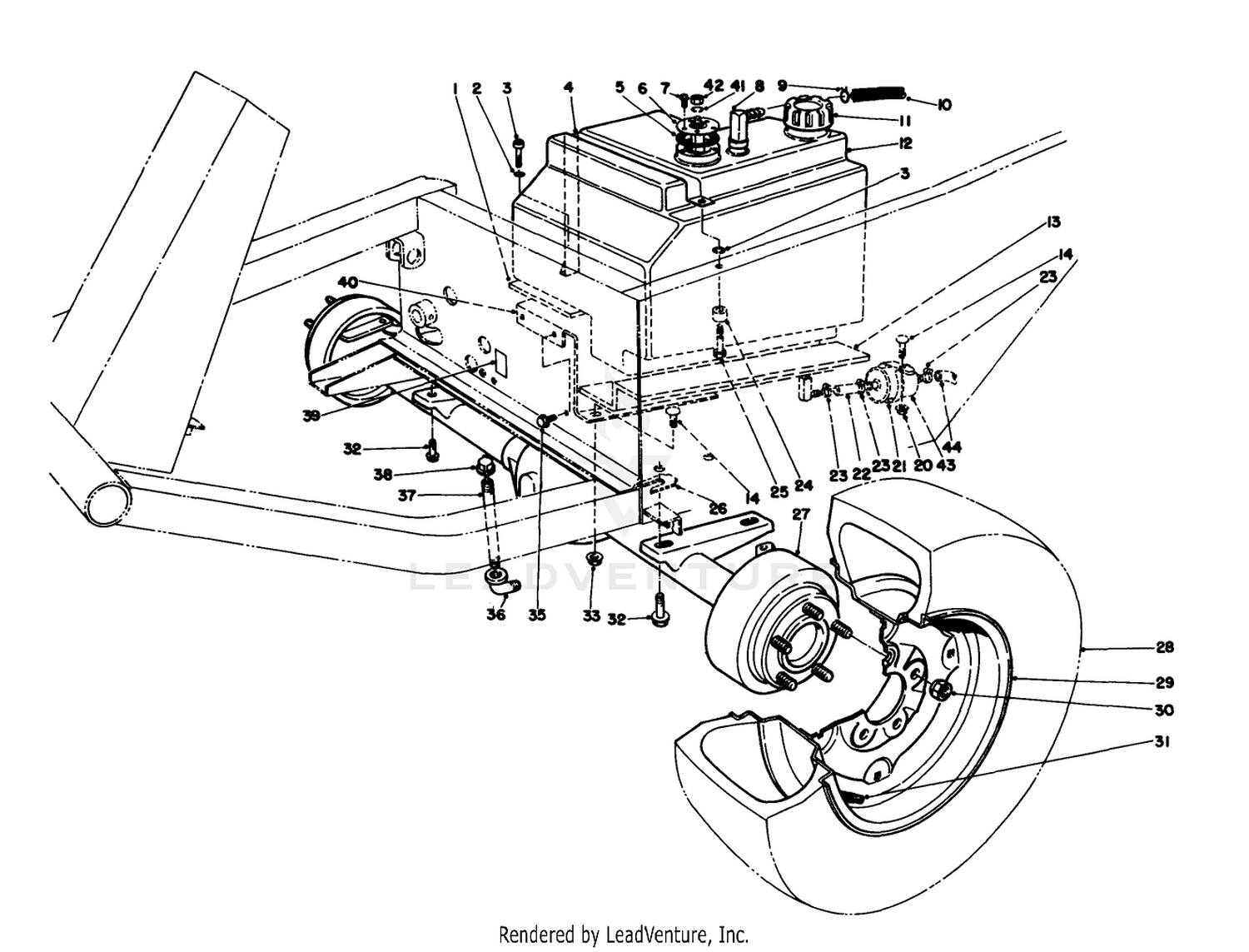 Front Axle  Fuel Tank Assembly