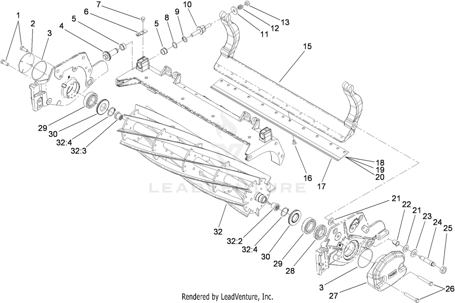 Reel and Bedbar Assembly