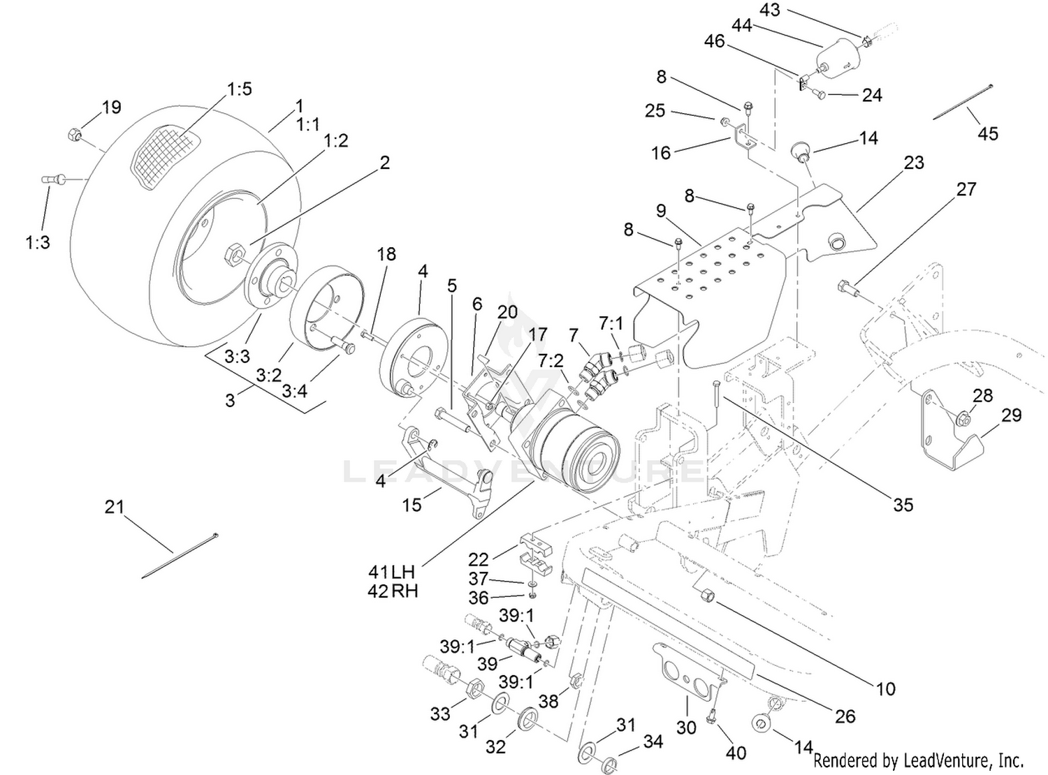 Front Wheel and Brake Assembly