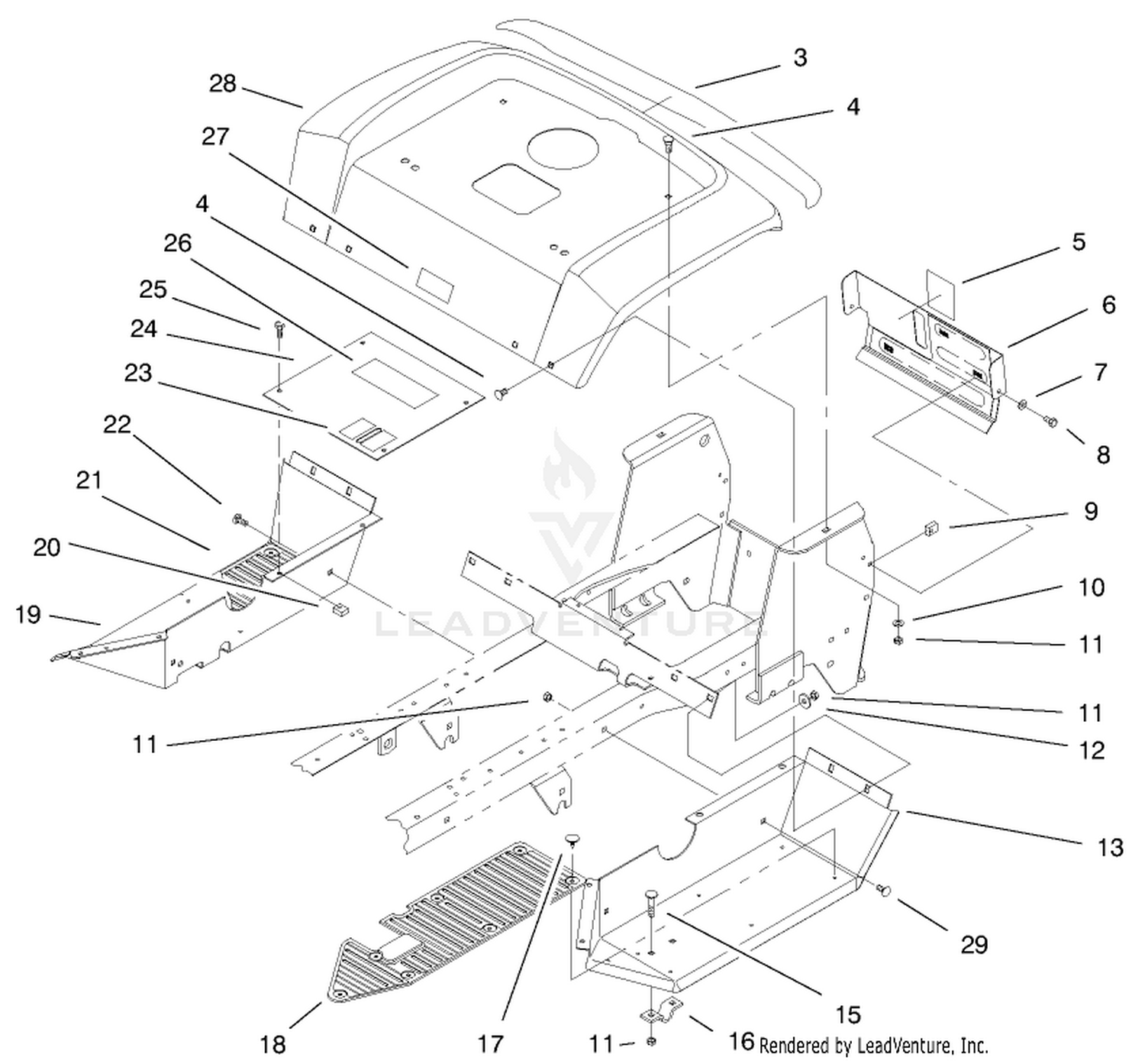 Fender  Footrests Assembly