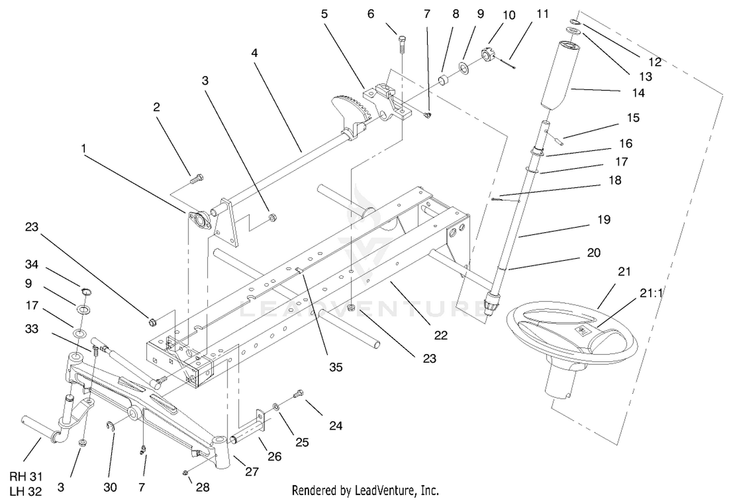 Frame Axle And Steering System