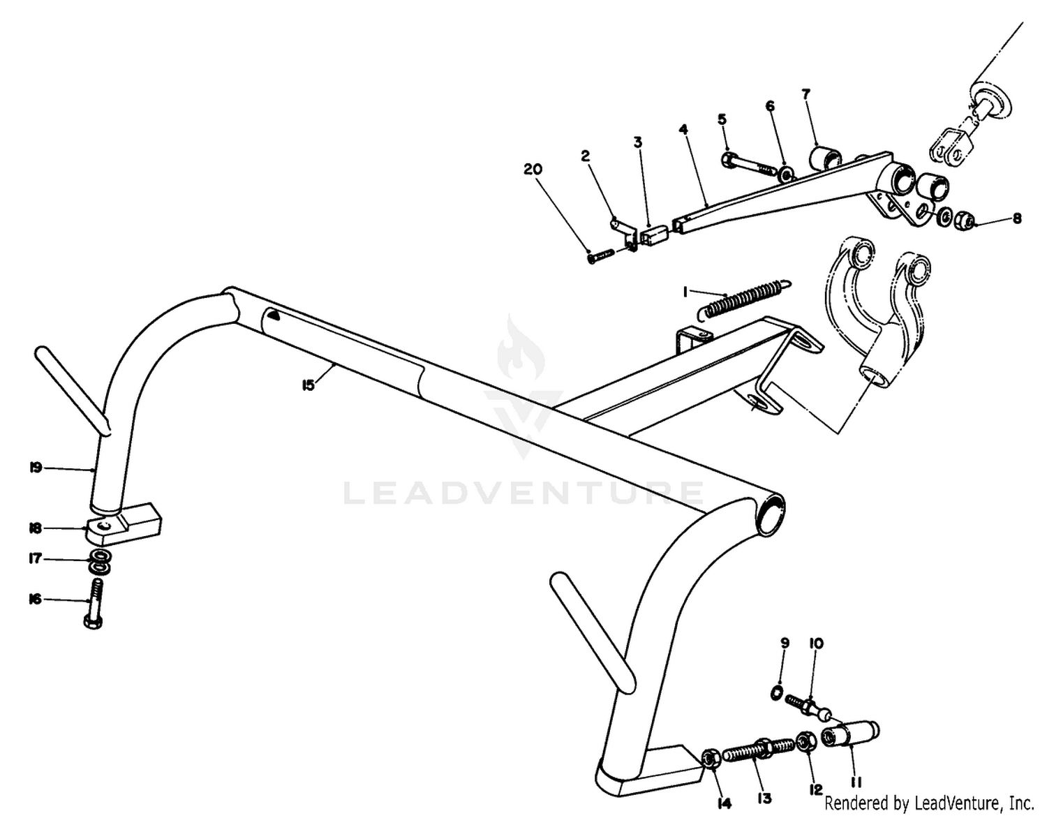 Direct Suspension Pull Frame Kit Model No. 04452 Right Frame Assembly (optional)