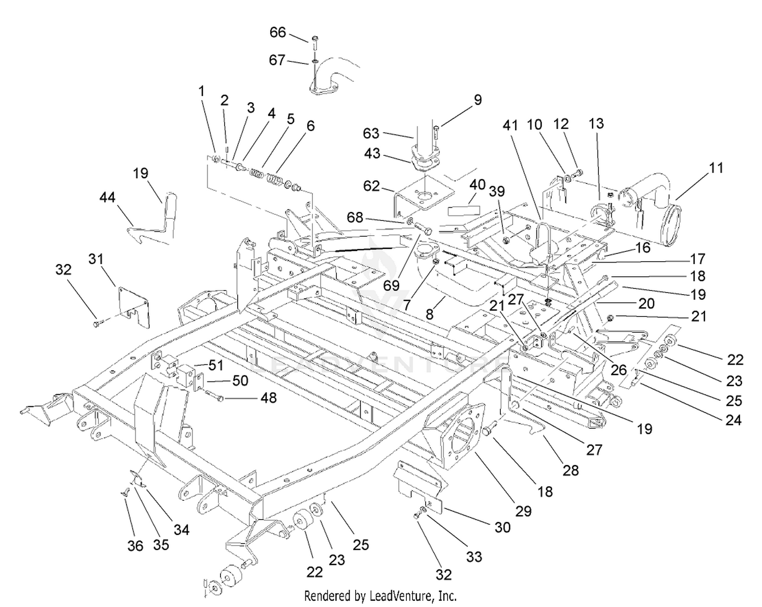 Frame and Muffler Assembly