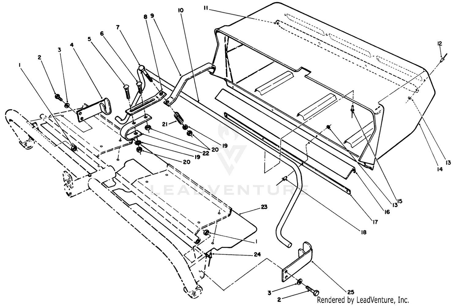 Grass Collection System Model 03433 (opt.) (cont.) (rear Cutting Unit Basket Assembly)