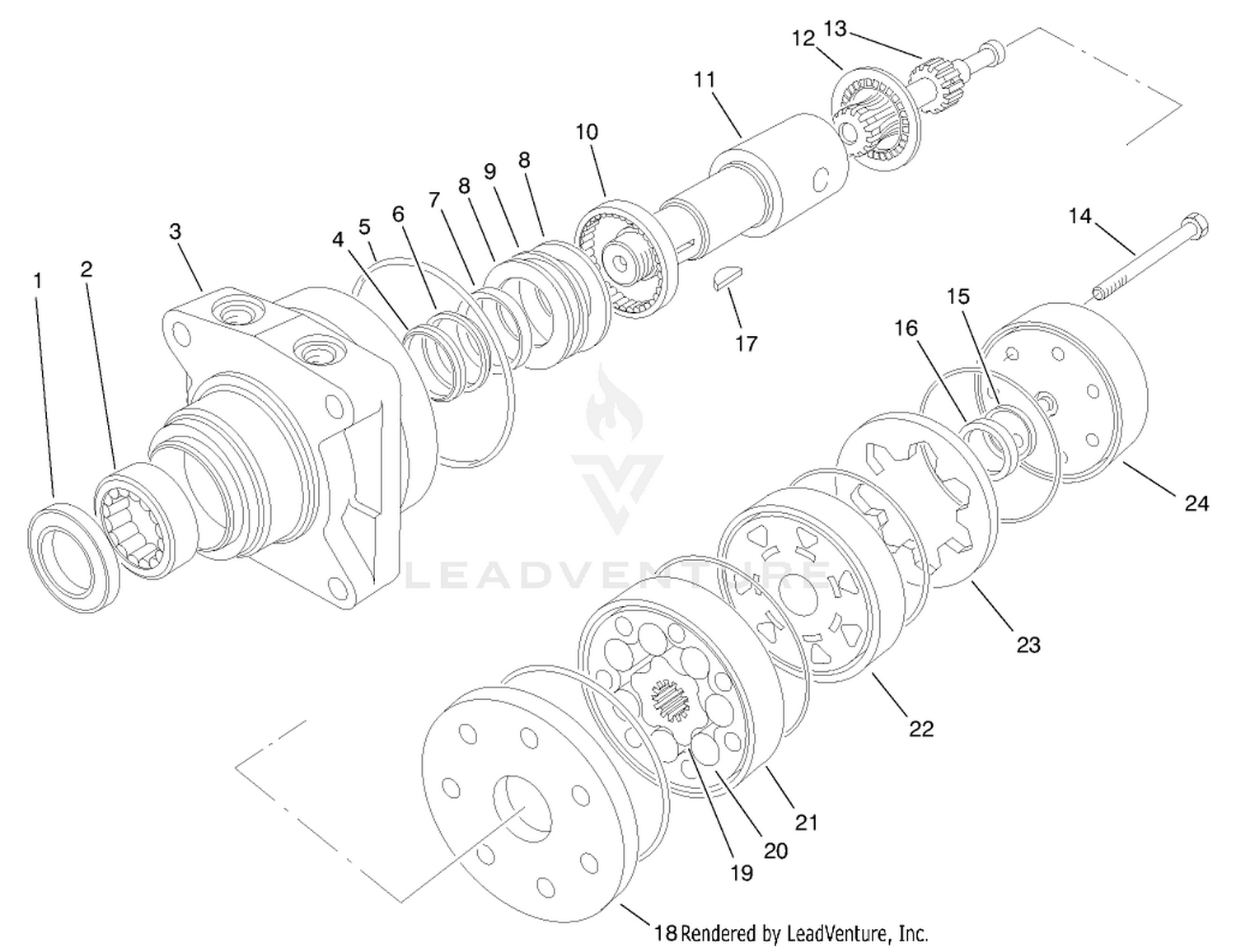Hydraulic Motor Assembly No. 75-9990