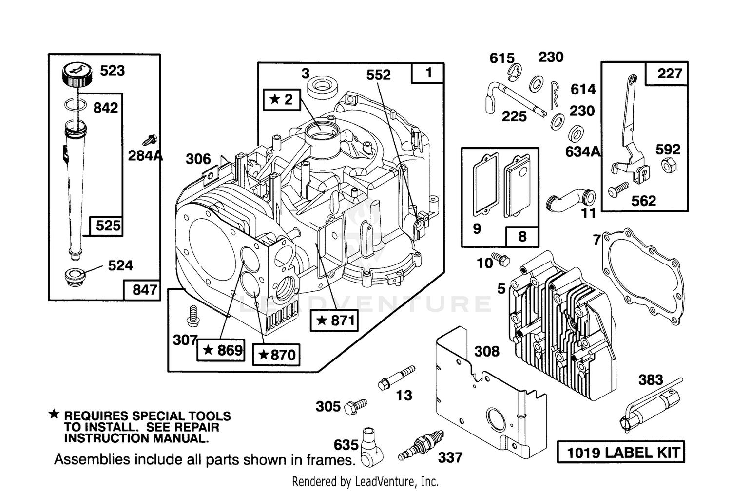 Engine Briggs  Stratton Model 286707-0453-01
