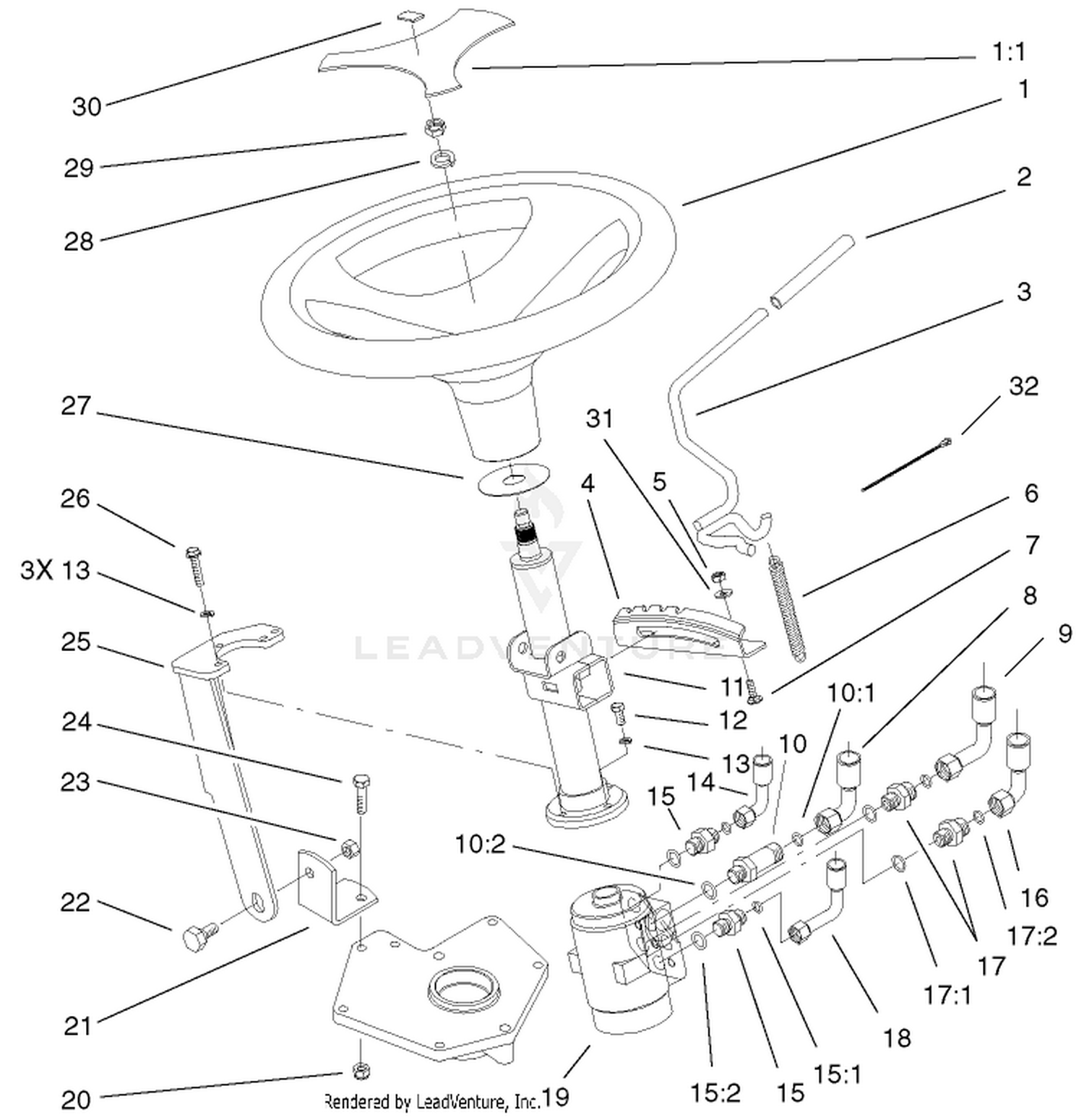 Power Steering  Tilt Assembly