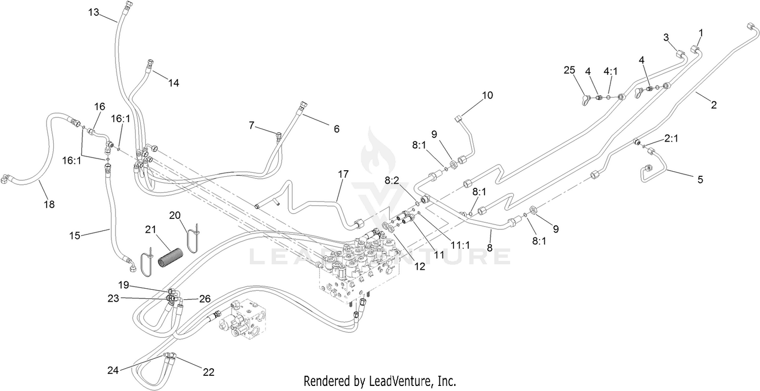 Lift, Steer and Fan Hydraulic Assembly
