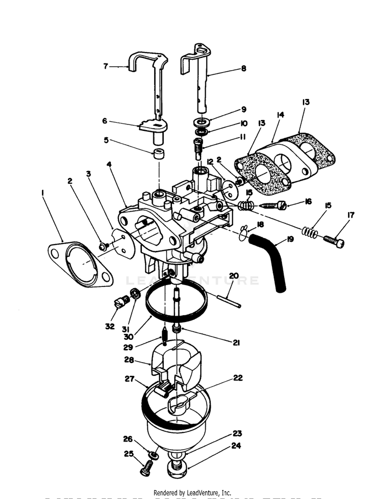Carburetor Assembly (engine Model No. Vmj8)