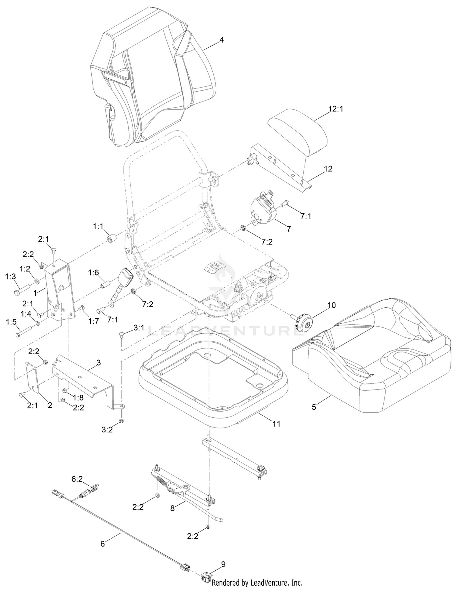 Mechanical Suspension Seat Kit Assembly