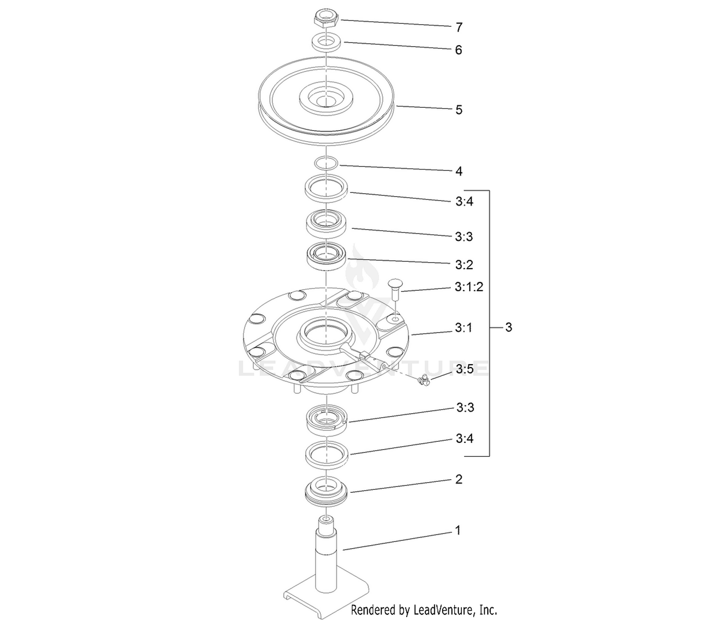 Low Driven Spindle Assembly No. 139-1039