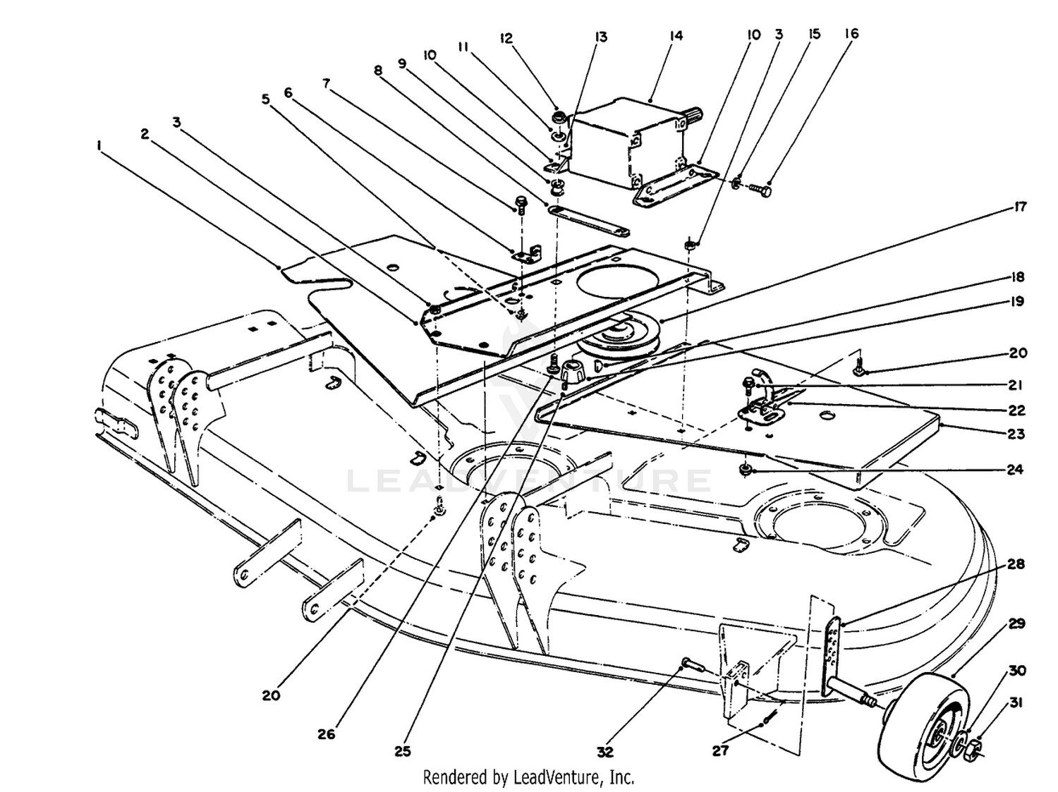 Covers, Gear Box And Gauge Wheel Assembly