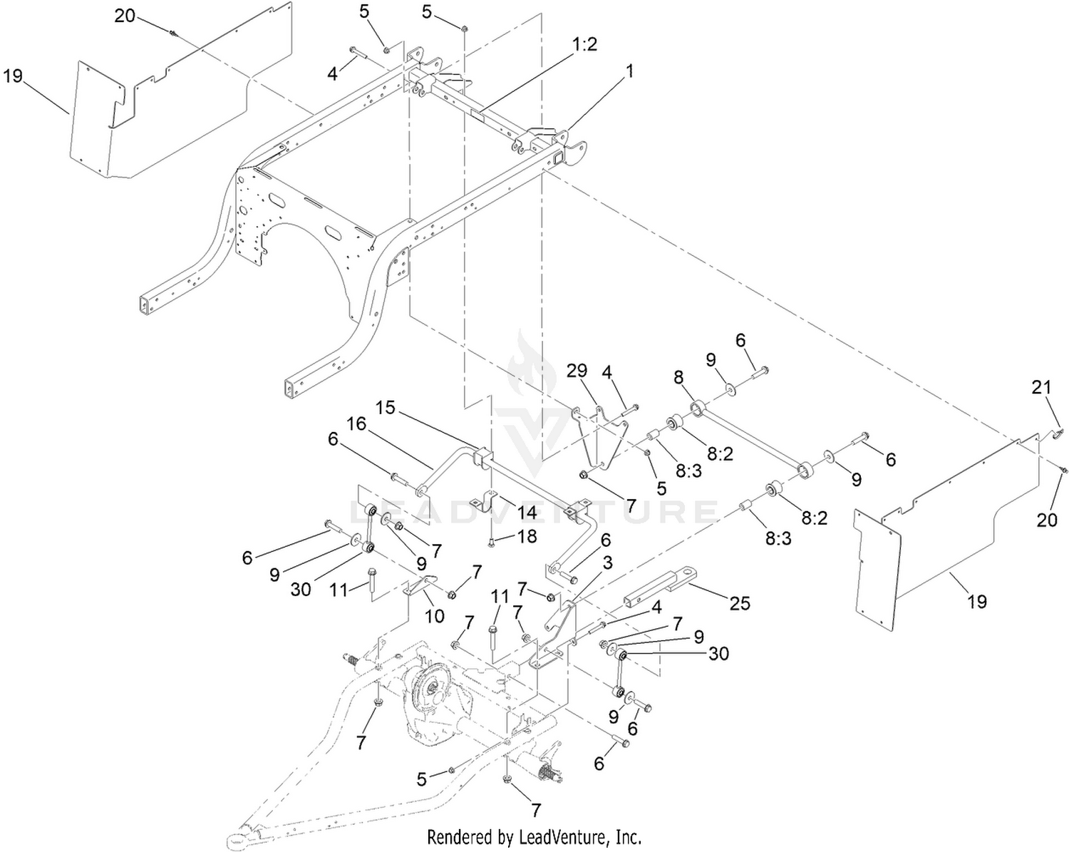 Rear Frame and Suspension Assembly