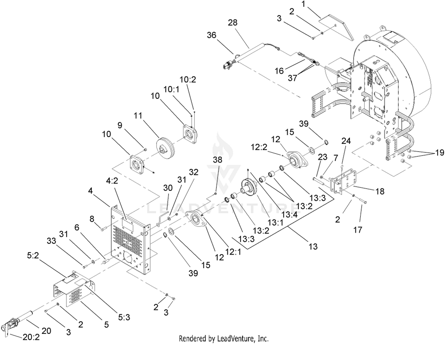 Blower, Fan and Frame Assembly