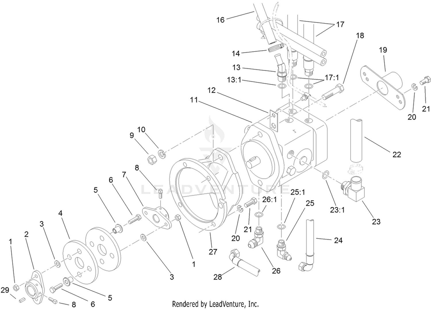 Hydraulic Pump Installation Assembly