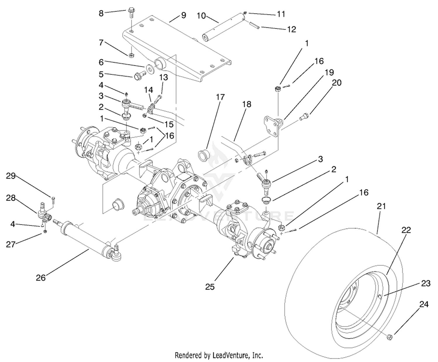 Rear Axle Assembly (model No. 30302)