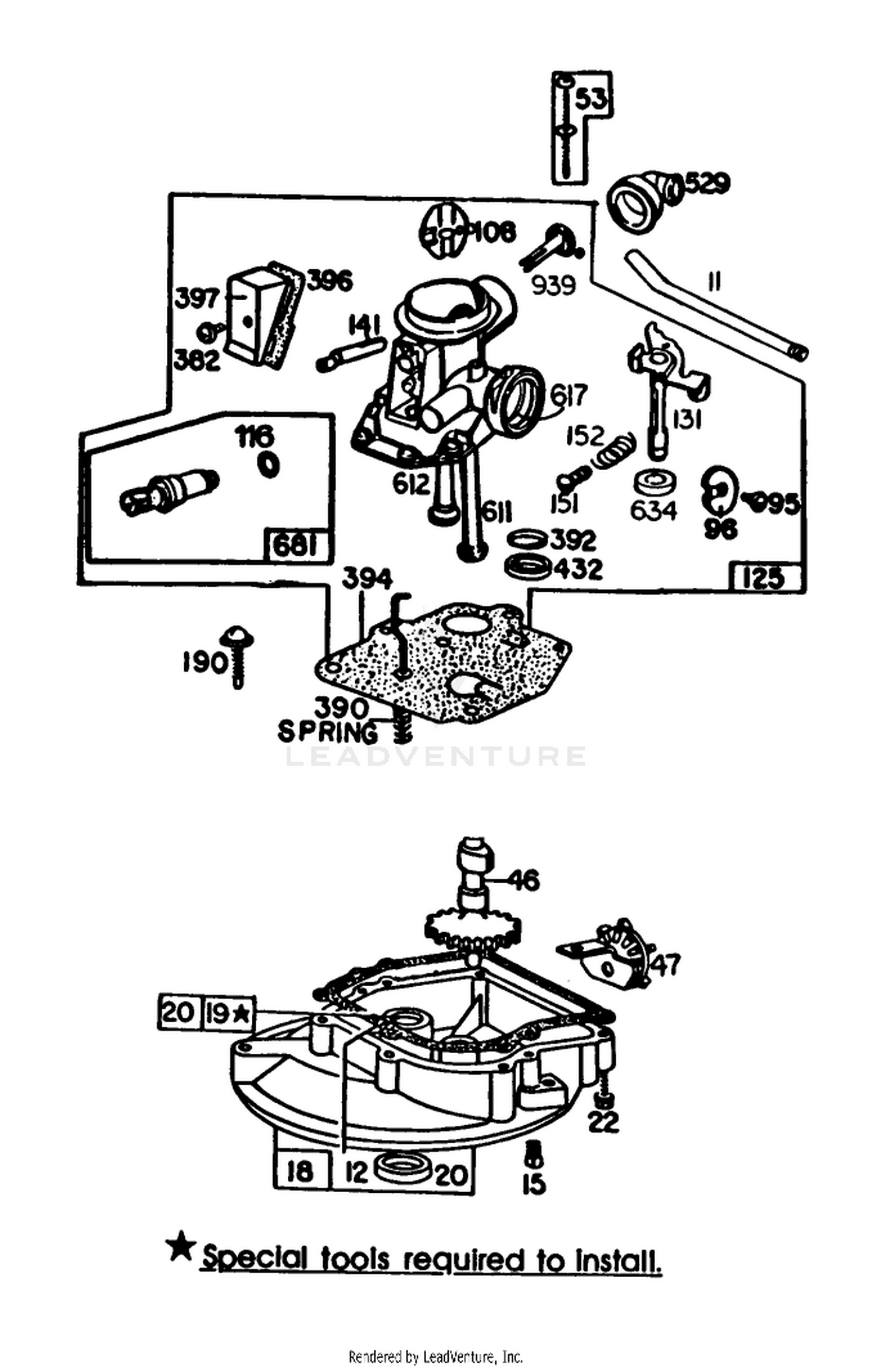Engine Briggs  Stratton Model No. 92908-3196-01 (continued)