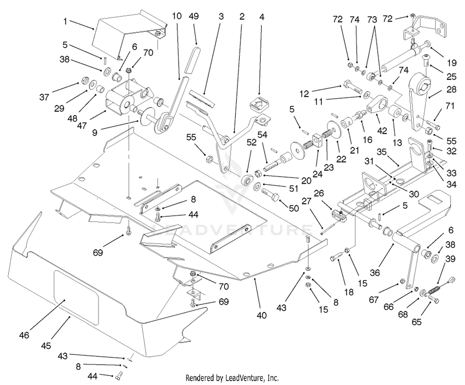 Foot Rest And Pedal Assembly
