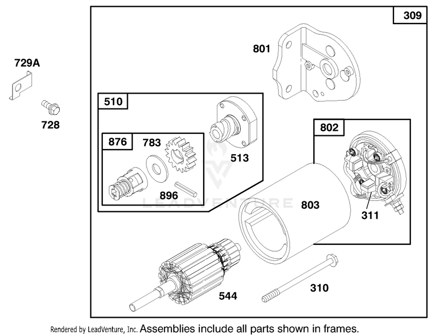 Engine Briggs  Stratton Model 283707-0156-01 7