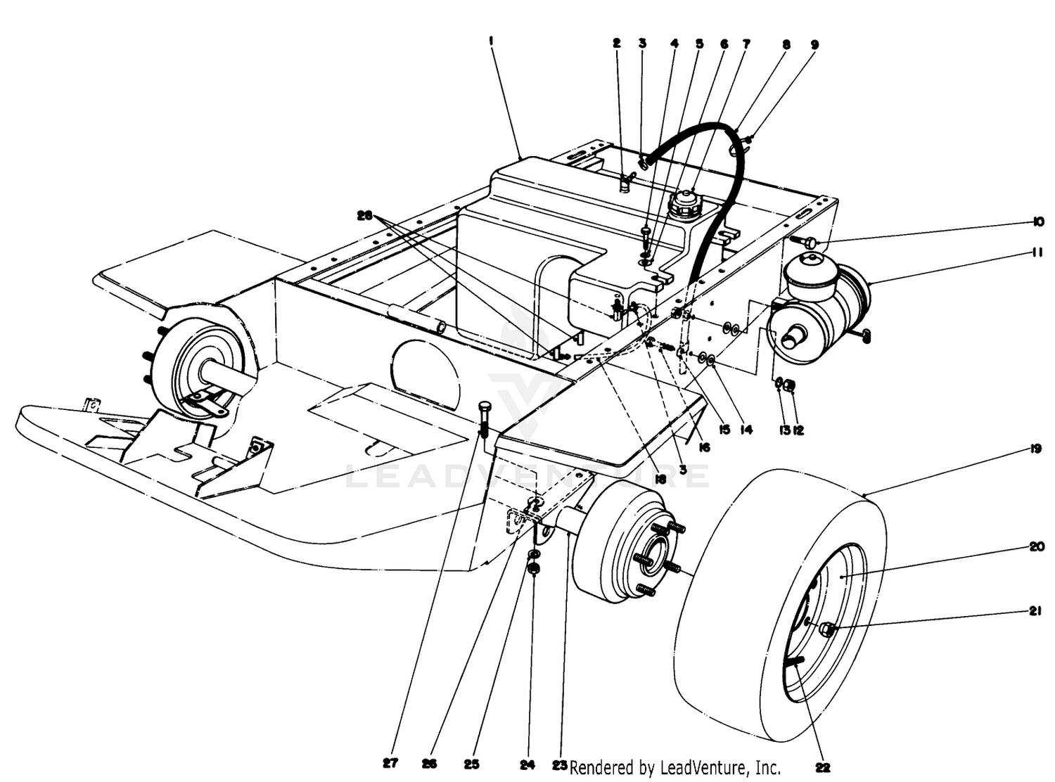 Gas Tank And Air Cleaner Assembly