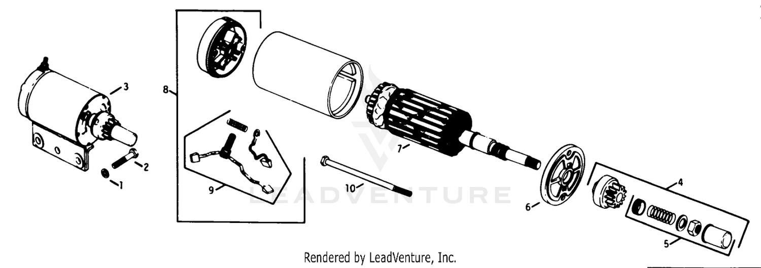 Electric Start-Engine Assembly-Kohler Model No. K-321s Spec. No. 60407 (cont.)